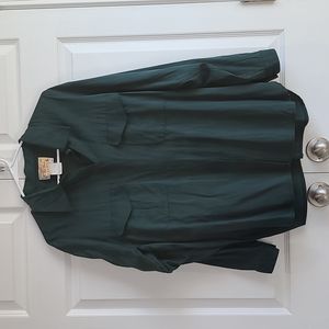 Dark Green Fred David Button Down, Size 14